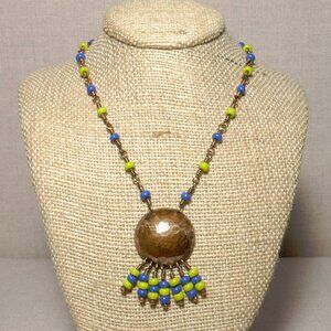 Handmade Hand Crafted Bohemian Fringed Beaded Necklace
